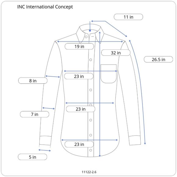 INC International Concept Macys Gray Roll Tab Sleeve Shoulder Tab Shirt Sz L NEW - Picture 3 of 16